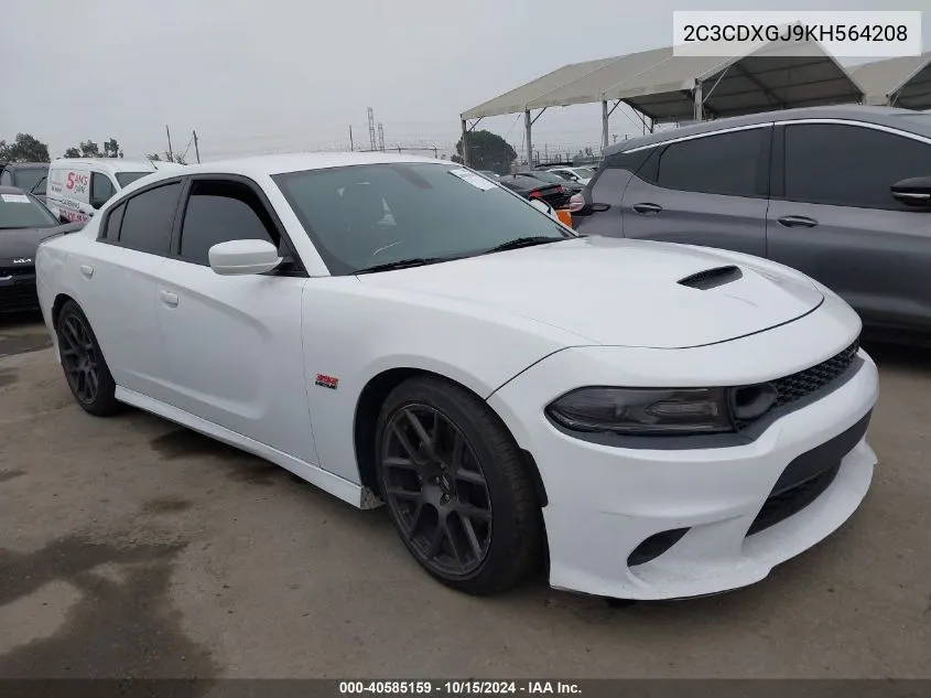 2019 Dodge Charger Scat Pack Rwd VIN: 2C3CDXGJ9KH564208 Lot: 40585159