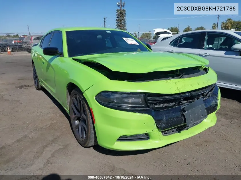 2C3CDXBG8KH721786 2019 Dodge Charger Sxt Rwd