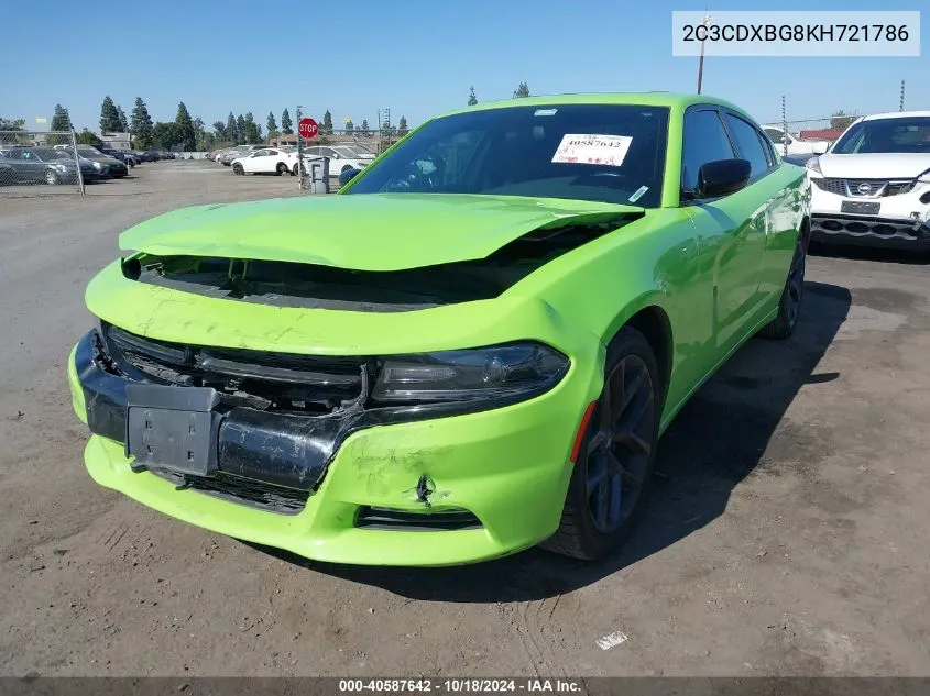 2019 Dodge Charger Sxt Rwd VIN: 2C3CDXBG8KH721786 Lot: 40587642