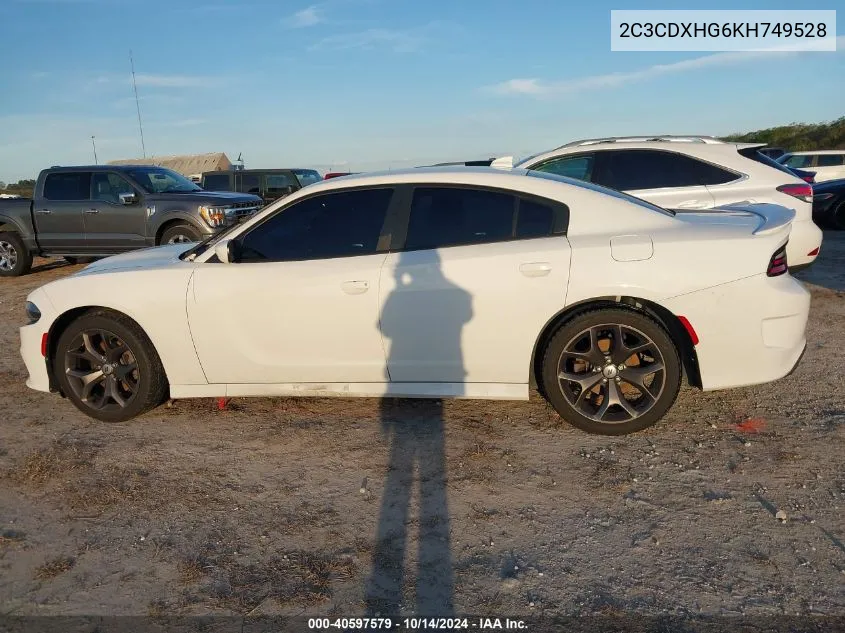 2C3CDXHG6KH749528 2019 Dodge Charger Gt Rwd