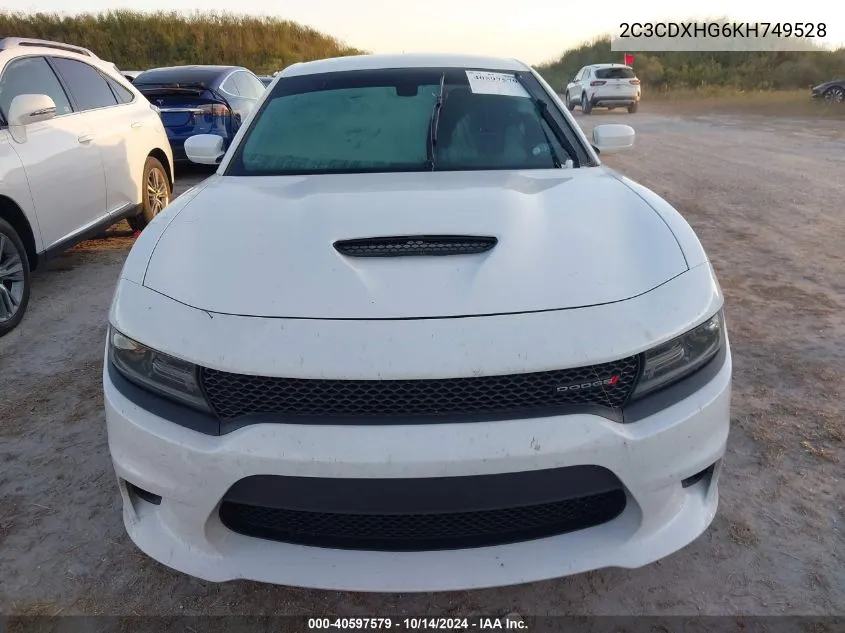 2C3CDXHG6KH749528 2019 Dodge Charger Gt Rwd