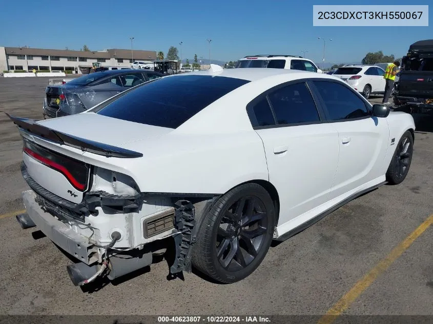 2019 Dodge Charger R/T Rwd VIN: 2C3CDXCT3KH550067 Lot: 40623807