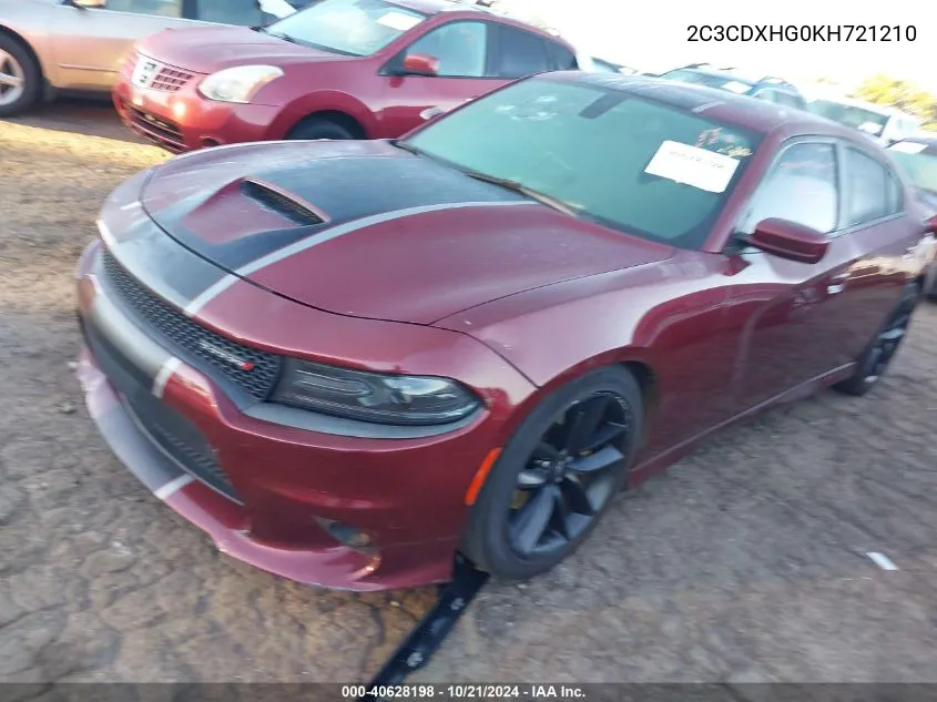 2019 Dodge Charger Gt Rwd VIN: 2C3CDXHG0KH721210 Lot: 40628198