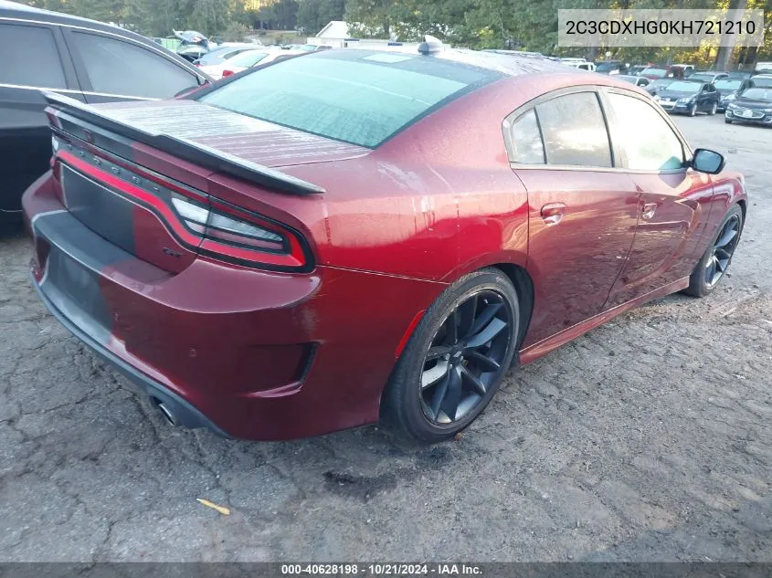 2C3CDXHG0KH721210 2019 Dodge Charger Gt Rwd