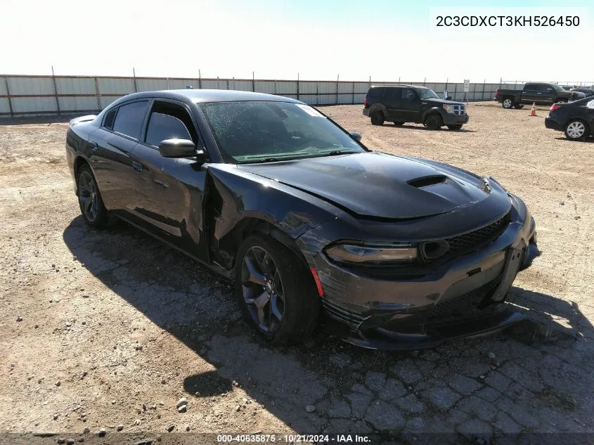 2019 Dodge Charger R/T Rwd VIN: 2C3CDXCT3KH526450 Lot: 40635875