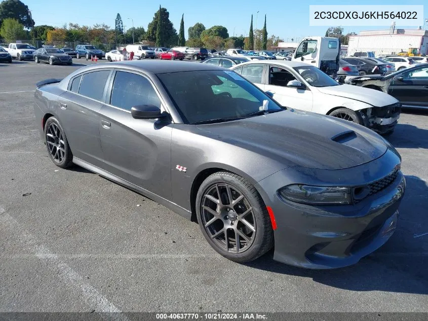 2019 Dodge Charger Scat Pack Rwd VIN: 2C3CDXGJ6KH564022 Lot: 40637770