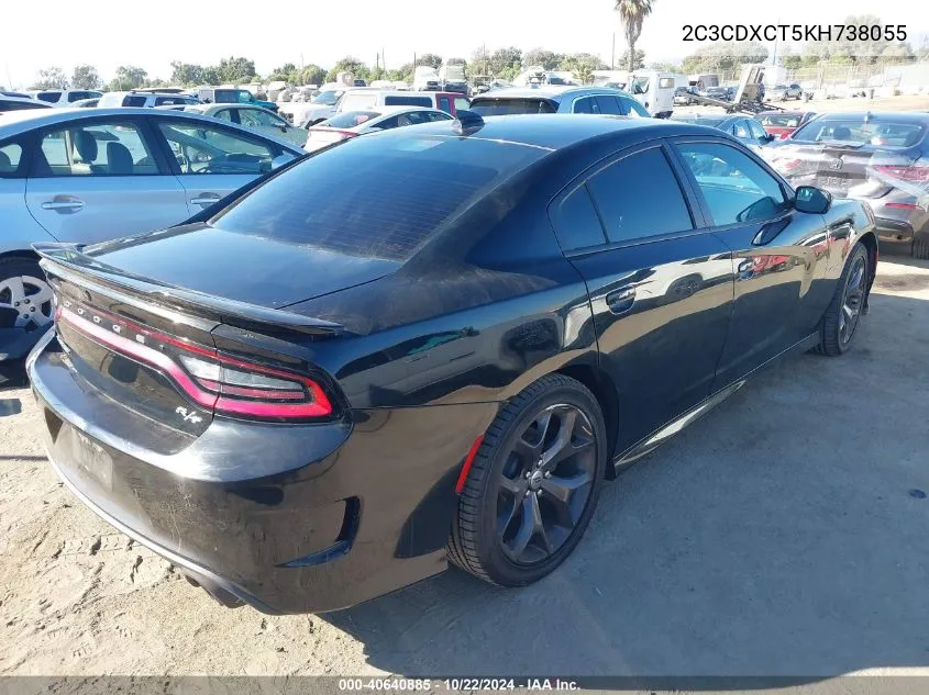 2C3CDXCT5KH738055 2019 Dodge Charger R/T Rwd