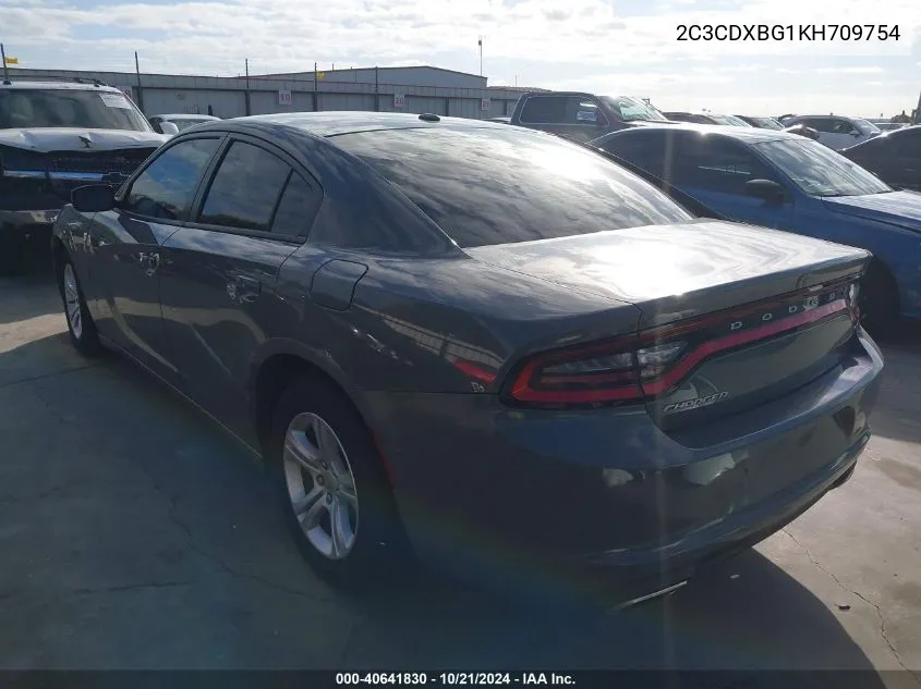 2019 Dodge Charger Sxt Rwd VIN: 2C3CDXBG1KH709754 Lot: 40641830