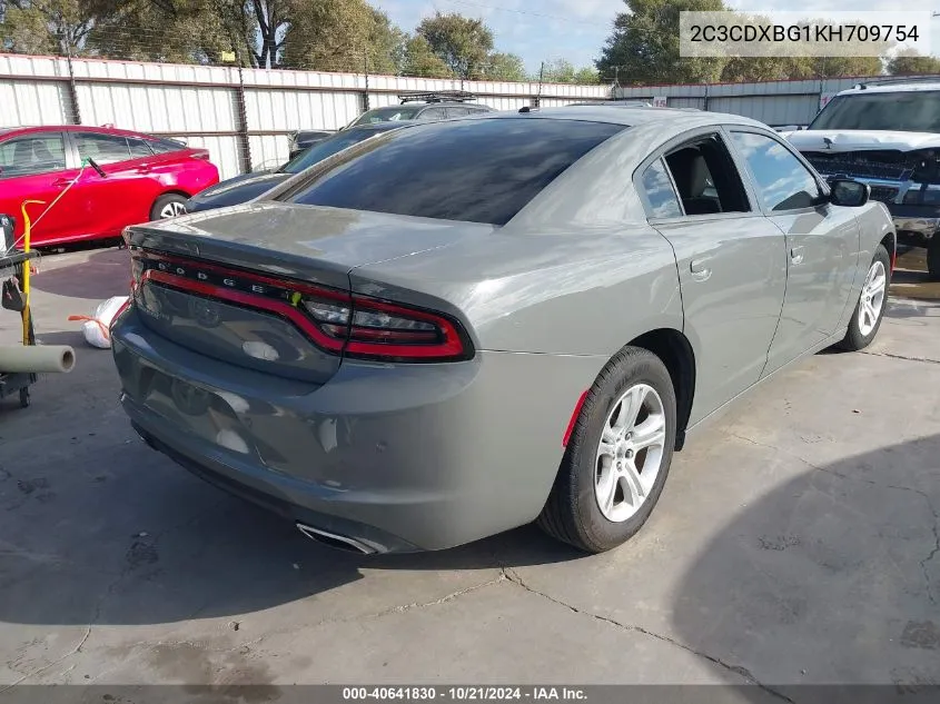 2C3CDXBG1KH709754 2019 Dodge Charger Sxt Rwd