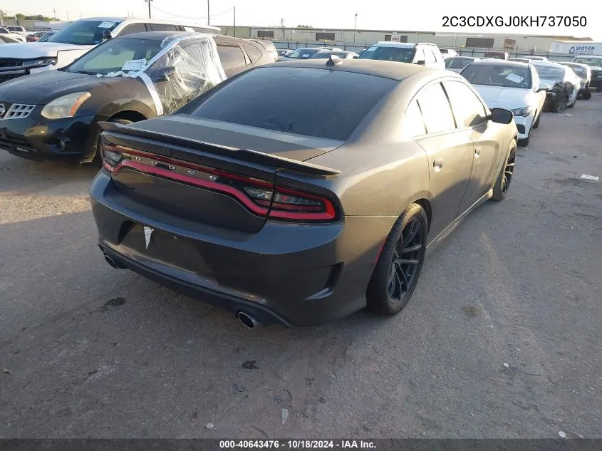 2019 Dodge Charger Scat Pack Rwd VIN: 2C3CDXGJ0KH737050 Lot: 40643476