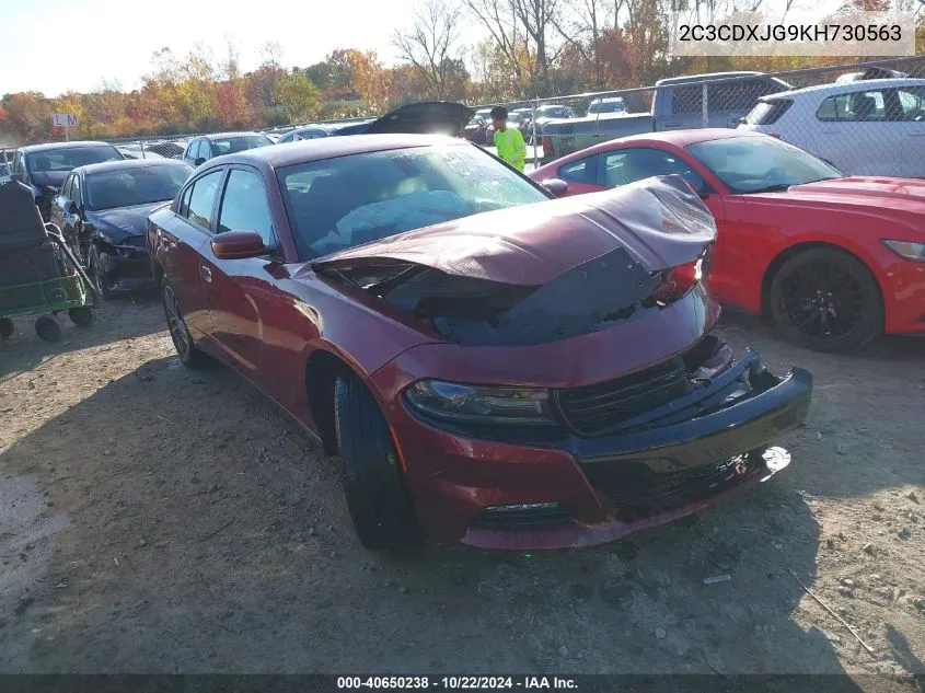 2019 Dodge Charger Sxt Awd VIN: 2C3CDXJG9KH730563 Lot: 40650238