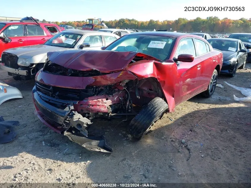 2019 Dodge Charger Sxt Awd VIN: 2C3CDXJG9KH730563 Lot: 40650238