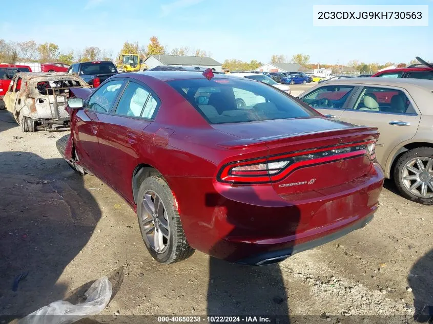 2019 Dodge Charger Sxt Awd VIN: 2C3CDXJG9KH730563 Lot: 40650238