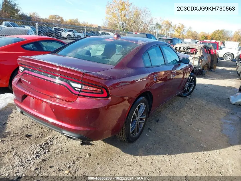 2019 Dodge Charger Sxt Awd VIN: 2C3CDXJG9KH730563 Lot: 40650238