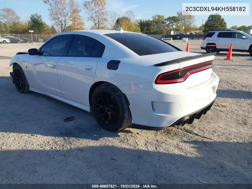 2019 Dodge Charger Srt Hellcat Rwd VIN: 2C3CDXL94KH558182 Lot: 40657621