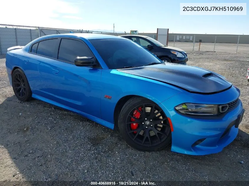 2019 Dodge Charger Scat Pack Rwd VIN: 2C3CDXGJ7KH510969 Lot: 40658915