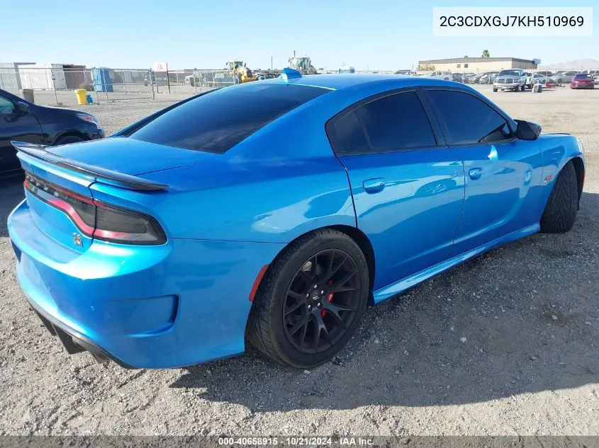 2019 Dodge Charger Scat Pack Rwd VIN: 2C3CDXGJ7KH510969 Lot: 40658915