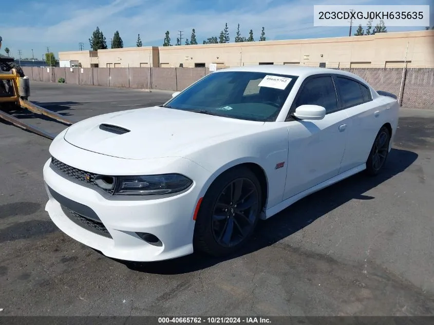 2019 Dodge Charger Scat Pack Rwd VIN: 2C3CDXGJ0KH635635 Lot: 40665762