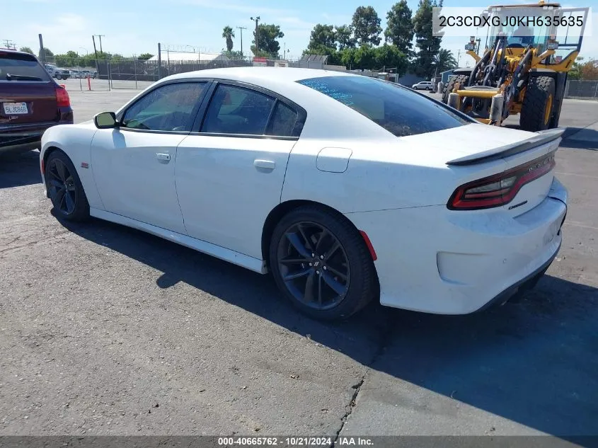 2019 Dodge Charger Scat Pack Rwd VIN: 2C3CDXGJ0KH635635 Lot: 40665762