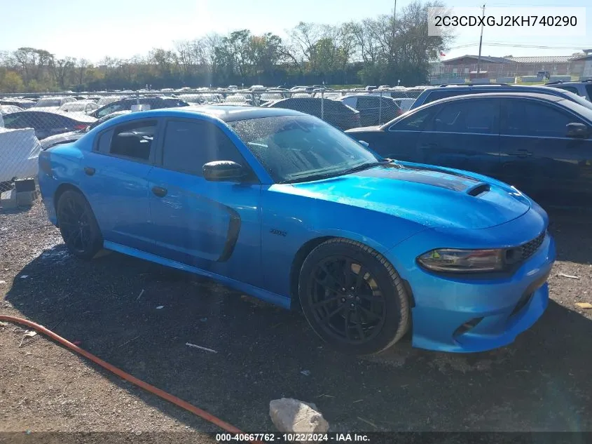 2019 Dodge Charger Scat Pack Rwd VIN: 2C3CDXGJ2KH740290 Lot: 40667762