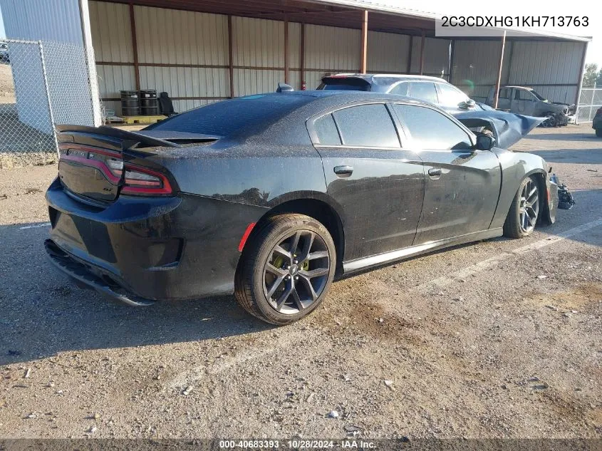 2019 Dodge Charger Gt Rwd VIN: 2C3CDXHG1KH713763 Lot: 40683393