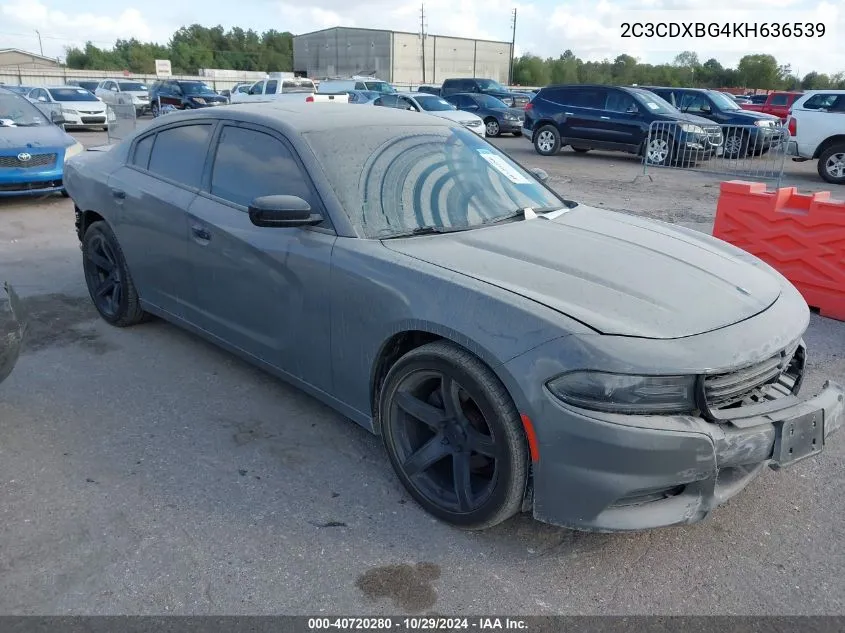 2019 Dodge Charger Sxt Rwd VIN: 2C3CDXBG4KH636539 Lot: 40720280