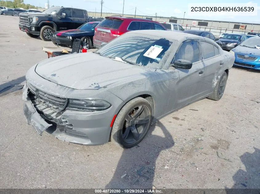 2C3CDXBG4KH636539 2019 Dodge Charger Sxt Rwd