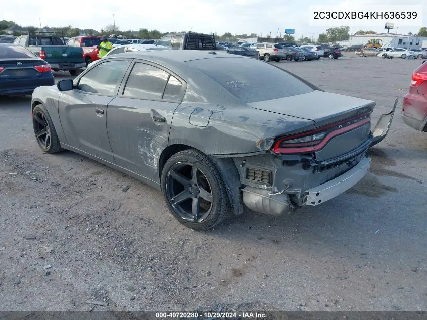 2C3CDXBG4KH636539 2019 Dodge Charger Sxt Rwd