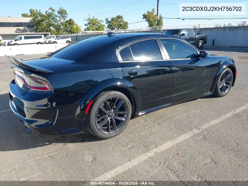 2019 Dodge Charger Scat Pack Rwd VIN: 2C3CDXGJ2KH756702 Lot: 40744004