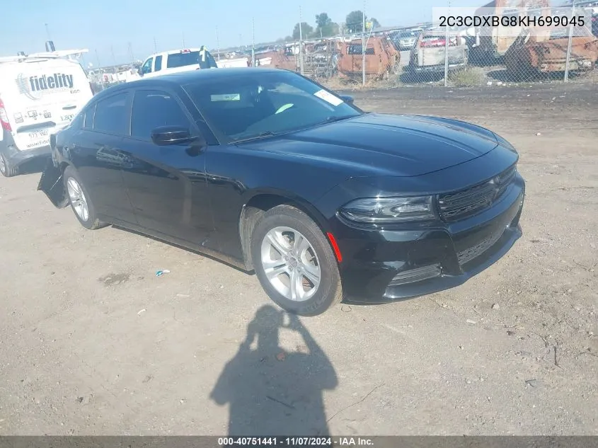 2019 Dodge Charger Sxt Rwd VIN: 2C3CDXBG8KH699045 Lot: 40751441