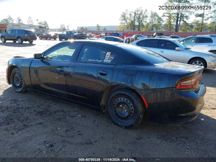 2019 Dodge Charger Sxt Rwd VIN: 2C3CDXBG9KH695229 Lot: 40780339