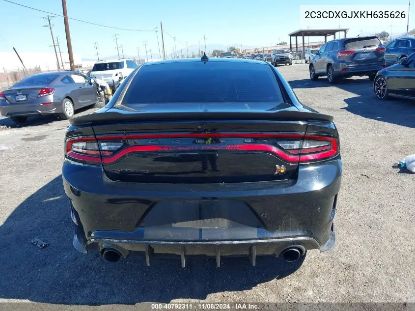 2019 Dodge Charger Scat Pack Rwd VIN: 2C3CDXGJXKH635626 Lot: 40792311