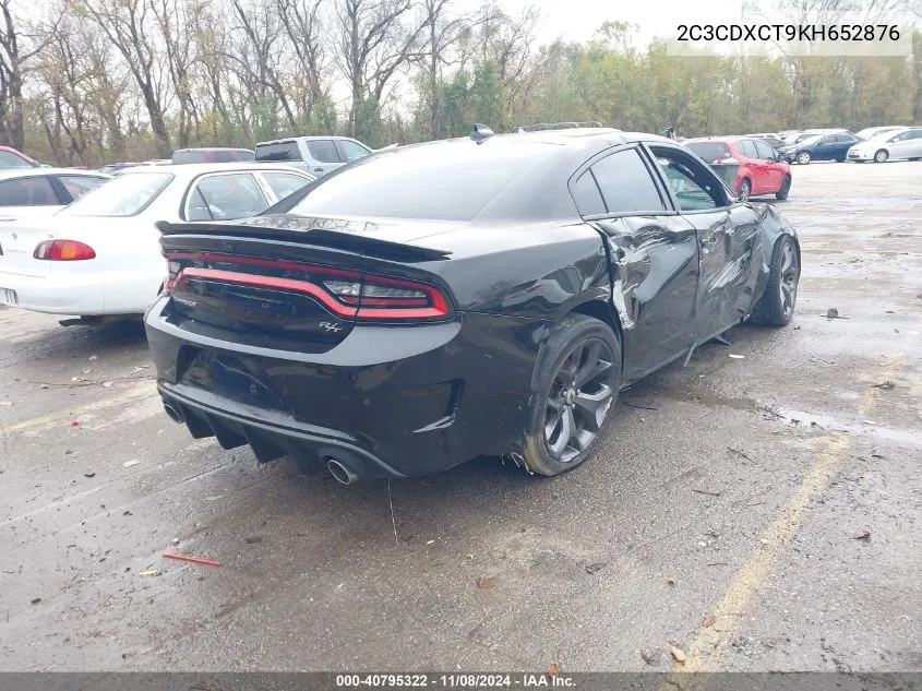 2019 Dodge Charger R/T Rwd VIN: 2C3CDXCT9KH652876 Lot: 40795322