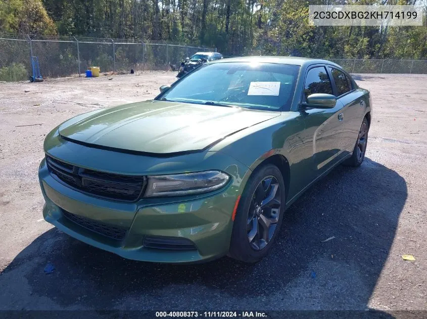 2019 Dodge Charger Sxt Rwd VIN: 2C3CDXBG2KH714199 Lot: 40808373