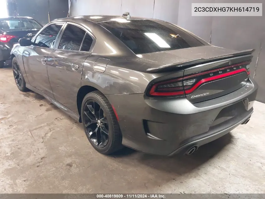 2019 Dodge Charger Gt VIN: 2C3CDXHG7KH614719 Lot: 40819809