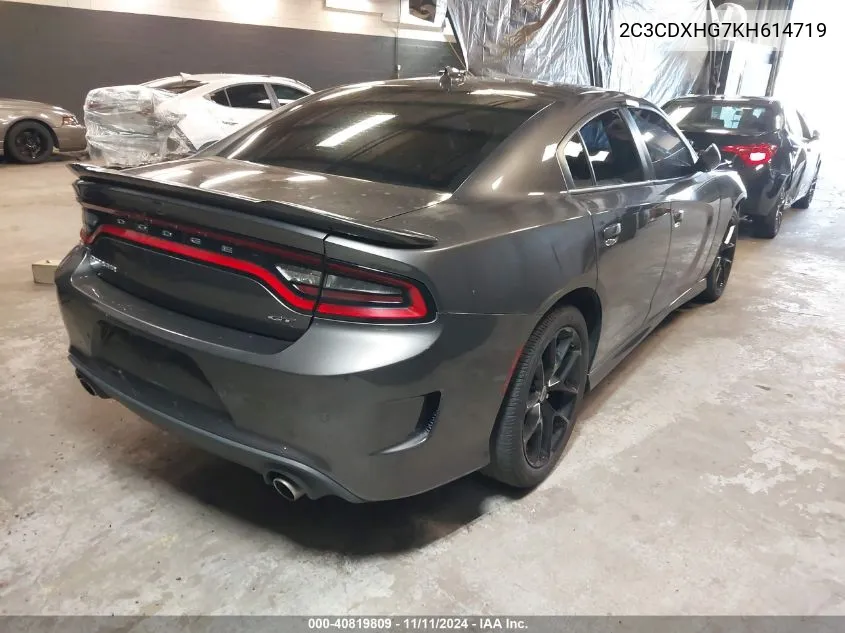 2019 Dodge Charger Gt VIN: 2C3CDXHG7KH614719 Lot: 40819809