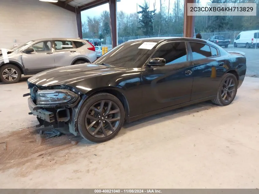 2019 Dodge Charger Sxt Rwd VIN: 2C3CDXBG4KH713829 Lot: 40821040