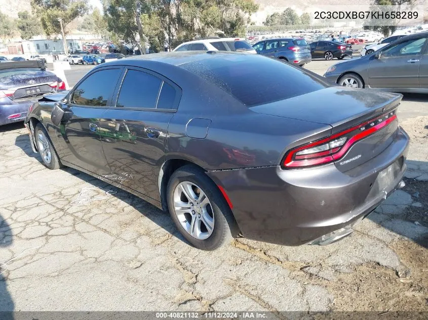 2C3CDXBG7KH658289 2019 Dodge Charger Sxt Rwd