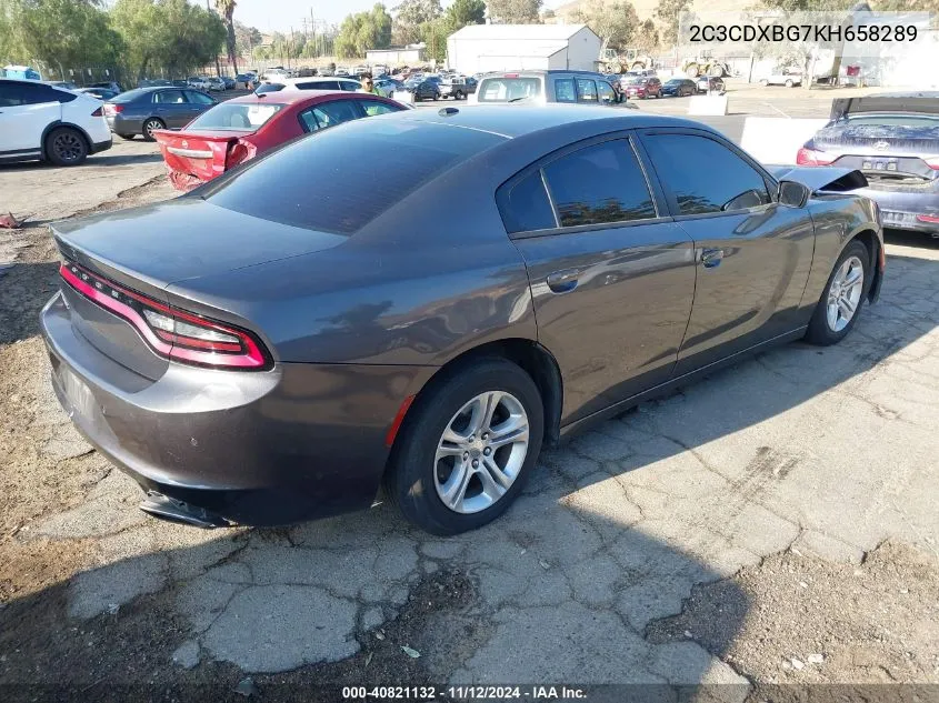 2C3CDXBG7KH658289 2019 Dodge Charger Sxt Rwd