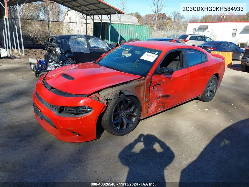 2C3CDXHG0KH584933 2019 Dodge Charger Gt Rwd