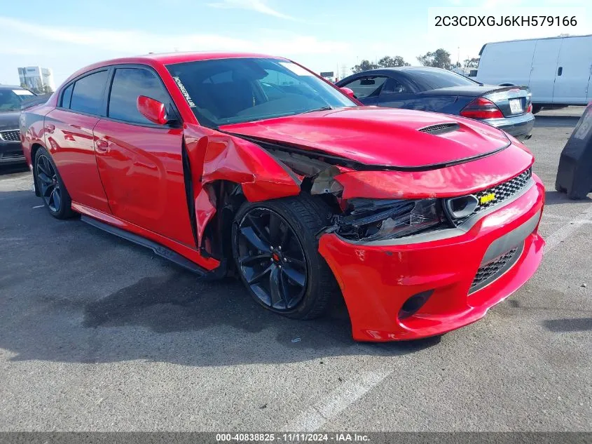 2019 Dodge Charger Scat Pack Rwd VIN: 2C3CDXGJ6KH579166 Lot: 40838825