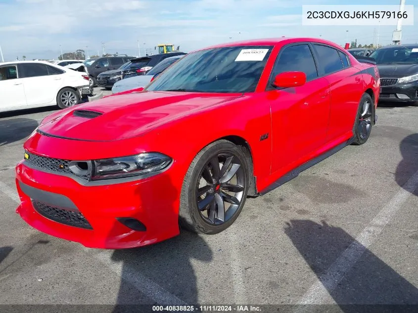 2019 Dodge Charger Scat Pack Rwd VIN: 2C3CDXGJ6KH579166 Lot: 40838825