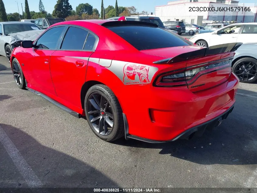 2019 Dodge Charger Scat Pack Rwd VIN: 2C3CDXGJ6KH579166 Lot: 40838825