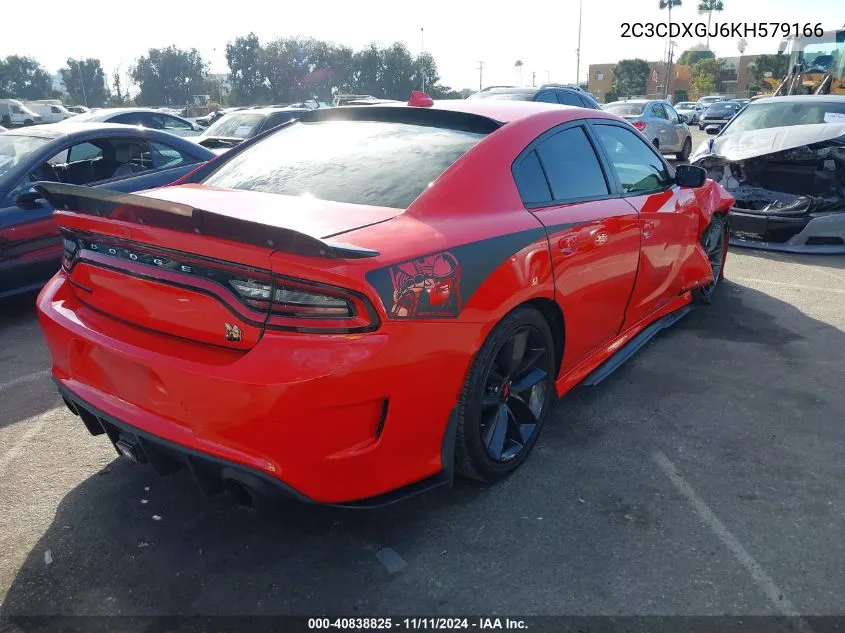 2019 Dodge Charger Scat Pack Rwd VIN: 2C3CDXGJ6KH579166 Lot: 40838825