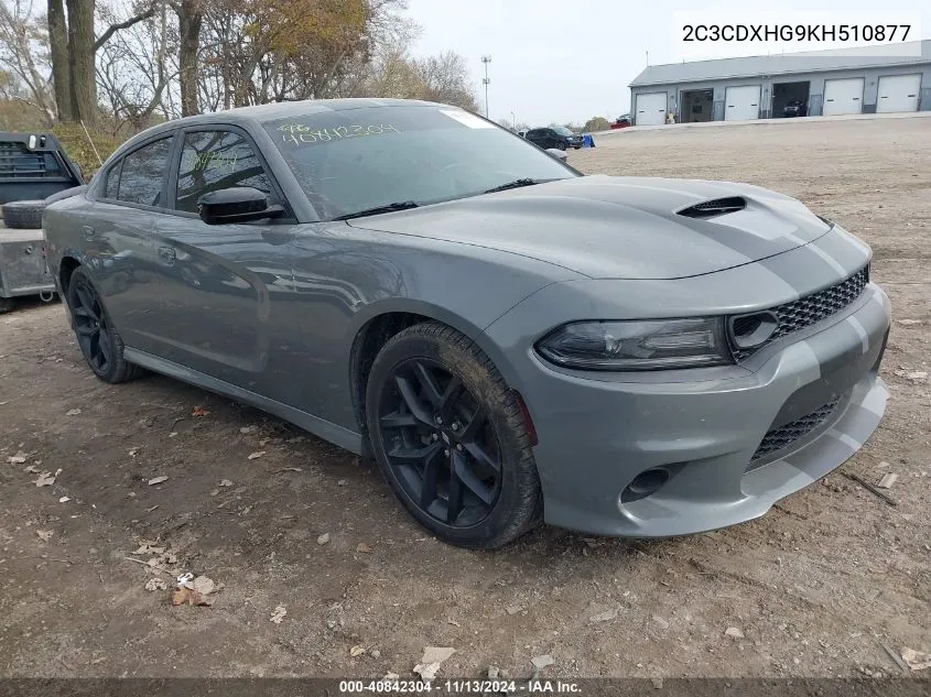 2C3CDXHG9KH510877 2019 Dodge Charger Gt Rwd