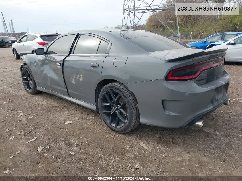 2C3CDXHG9KH510877 2019 Dodge Charger Gt Rwd