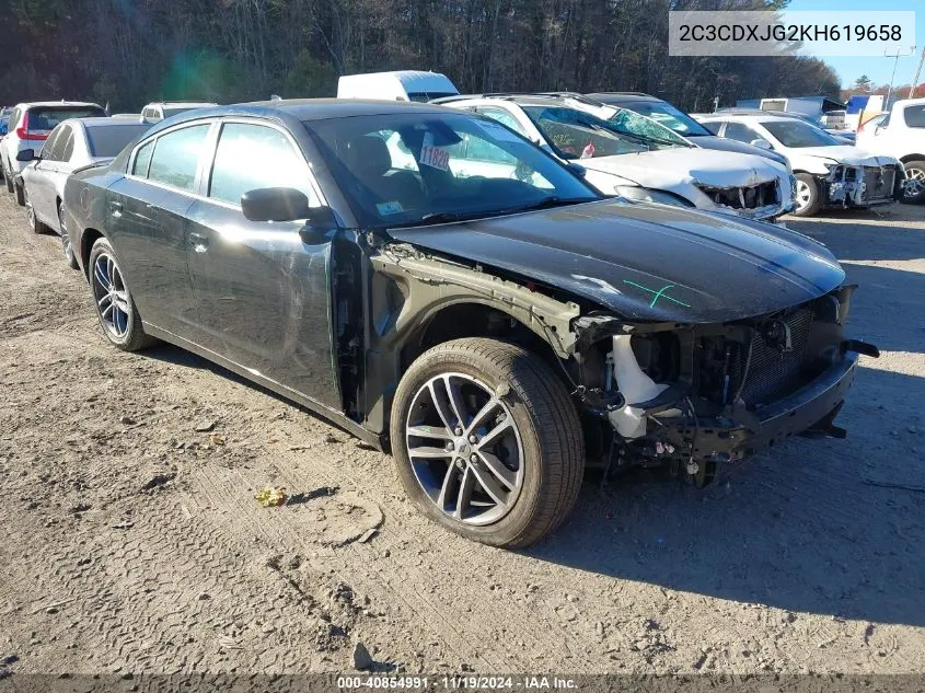 2019 Dodge Charger Sxt Awd VIN: 2C3CDXJG2KH619658 Lot: 40854991