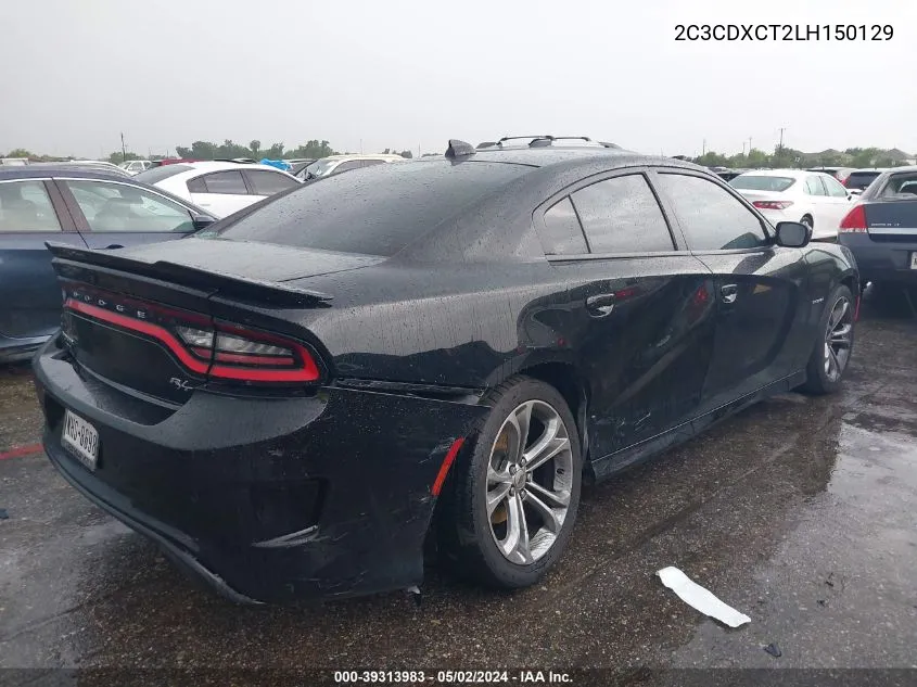 2020 Dodge Charger R/T Rwd VIN: 2C3CDXCT2LH150129 Lot: 39313983