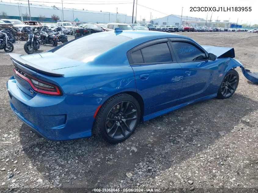 2020 Dodge Charger Scat Pack Rwd VIN: 2C3CDXGJ1LH183955 Lot: 39360645