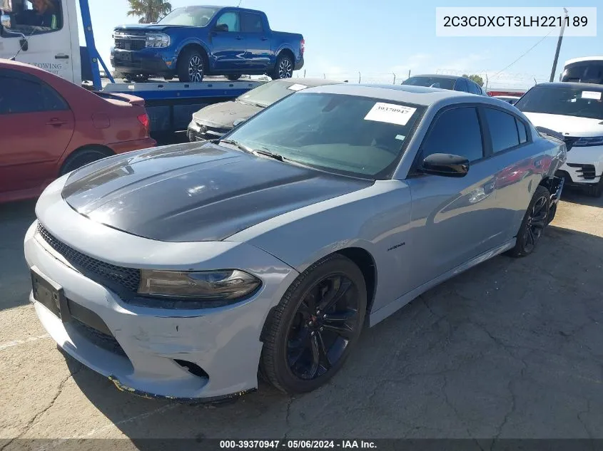 2020 Dodge Charger R/T Rwd VIN: 2C3CDXCT3LH221189 Lot: 39370947